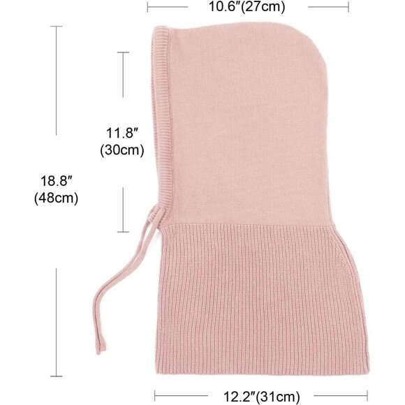 Unisex Pink Beanie Skull Cap with Drawstring Warm Winter Hats for Outdoor main image 5